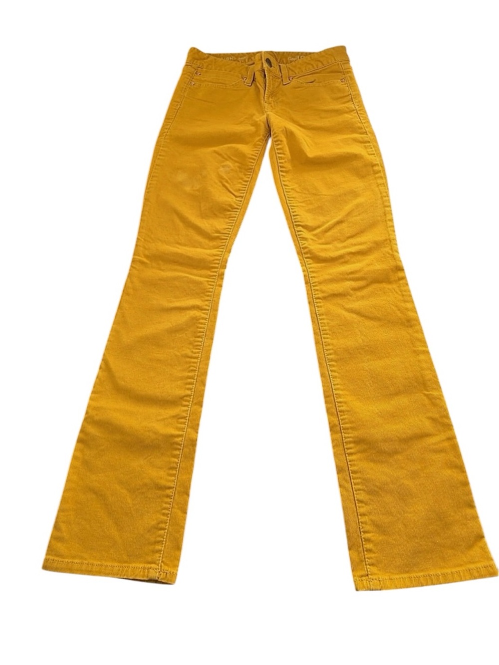 GAP 1969 Mustard Yellow Corduroy Straight Leg Pants - Picture 2 of 4